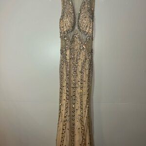 Elegant Beaded Evening Gown
